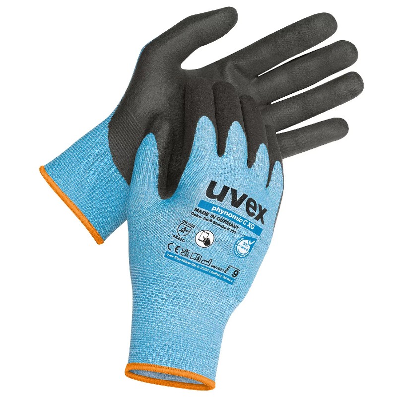 Uvex 60047 Phynomic C XG Cut Level C Flexible Touchscreen Work Gloves